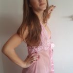 Sexy Rosa Durchsichtiges Kleid