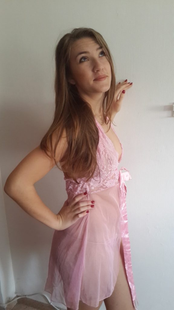 Sexy Rosa Durchsichtiges Kleid